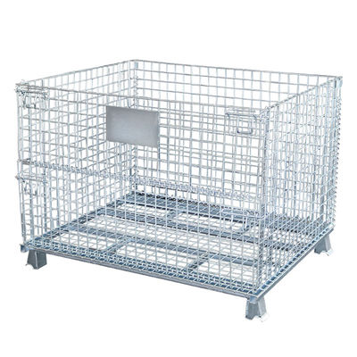 품질  Medium Duty 1000KG Capacity 50x50 Folding Wire Mesh Container 공장