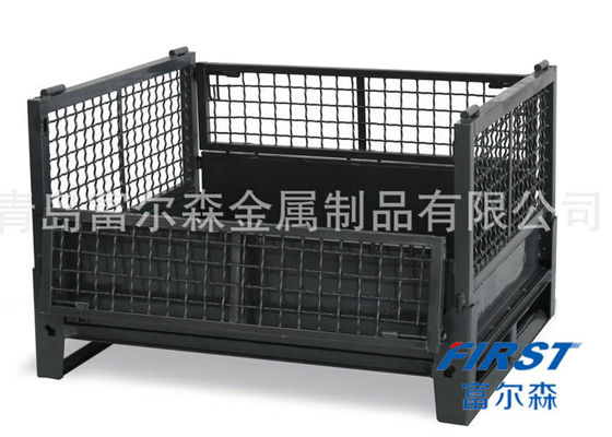검은 로크 가능 접힌 50*100mm 1500KG 접을 수 있는 금속 케이지
