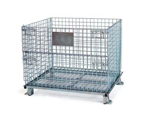 CE RAL 파우더는 1000KG 접힌 와이어 메쉬 컨테이너를 코팅했습니다